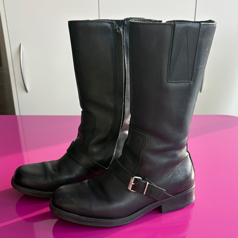 Vintage Leather Moto Boots